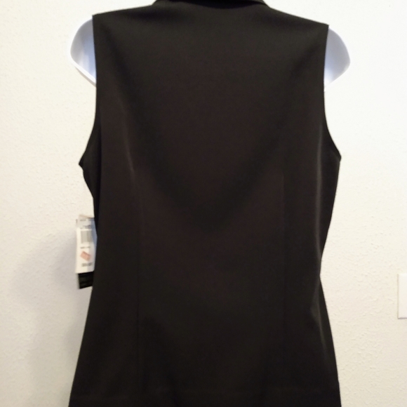 Alyn Paige Black Green Button NWT Vest sz 9/10 - Picture 5 of 5